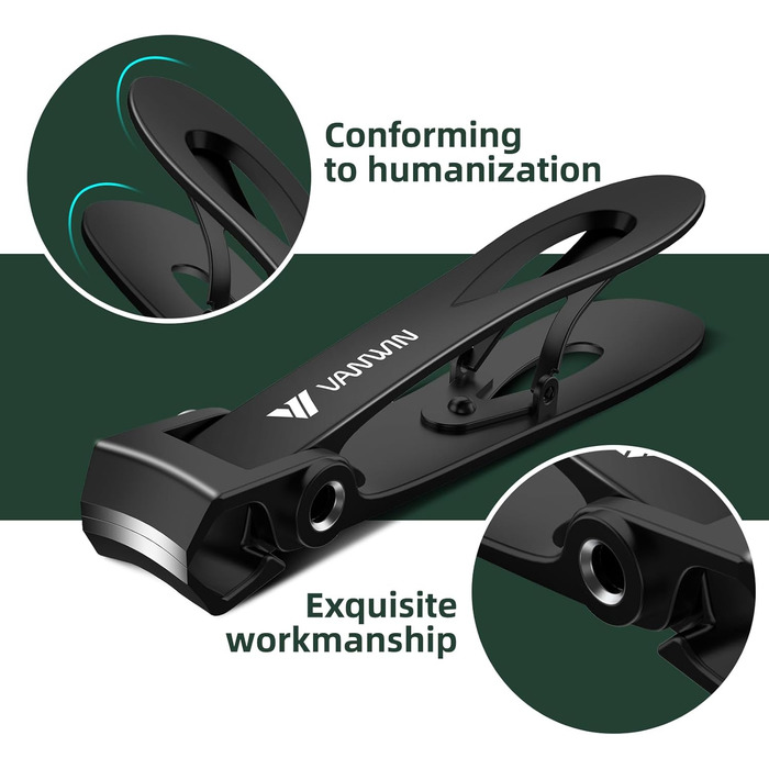 Набір для стрижки нігтів (3 шт.) з контейнером, нержавіюча сталь, для товстих нігтів