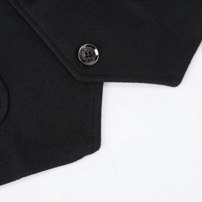 Жилет чоловічий Allthemen Revers Tweed Вовна, для костюма, формальний, Regular Fit, Retro, Business, весілля (XL, Чорний)