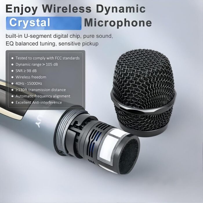 Портативна караоке система GTSK10-3 з Bluetooth, 2 мікрофонами та 10” сабвуфером для дому та вечірок