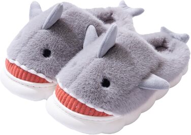 Тапочки жіночі та чоловічі зимові з плюшу, теплі, зручні, з антиковзким покриттям (43/44 EU, сірий)