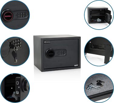 Сейф офісний Tresor COMPACT III, сталевий, чорний, з електронним замком, 20x31x20 см, 27 л