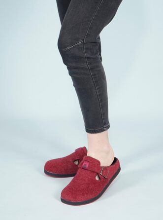 Тапочки халатні з фетру Gaatpot, зимові, теплі, для дому, чоловічі/жіночі, розмір 36-46 (43 EU), червоний A