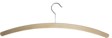 HAGSPIEL Clothes Hanger made of Beechwood, Simple Hanger raw, 42 cm long, very space-saving, with galvanized screw hook. Made in Austria (EU) (200, Standard raw)
