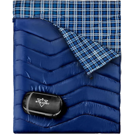 Сплячий мішок двомісний ETGLCOZY для дорослих та дітей, XL Queen Size, 220*160 см, для кемпінгу, хайкінгу, подорожей, водонепроникний, з компресійним мішком
