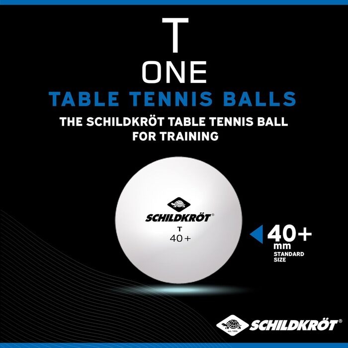 Donic Schildkröt T-One Table Tennis Balls - Poly 40+ Quality Training Balls (120 Pack)