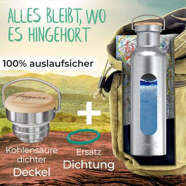 Термофляга 1л з нержавіючої сталі: ізольована, для туризму, велоспорту, офісу, без BPA, 1000 мл