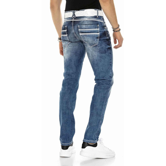 Чоловічі джинси Cipo & Baxx: сучасний денім, блакитний колір, розмір 29W/30L