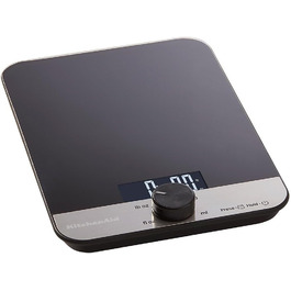 KitchenAid Digital Kitchen Scale with Glass Platform - Weighs Wet & Dry Ingredients - 5000g/5000ml Capacity