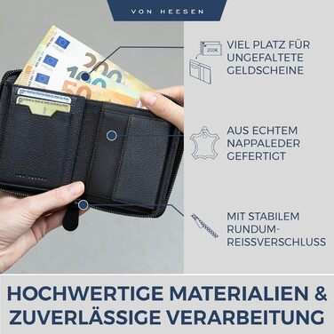 Шкіряний гаманець з RFID-захистом для чоловіків і жінок, портмоне з монетницею, коньячно-коричневий