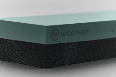 Двосторонній точильний камінь Wüsthof J400/2000 для ножів, 15 x 5 x 2,5 см, чорний/зелений