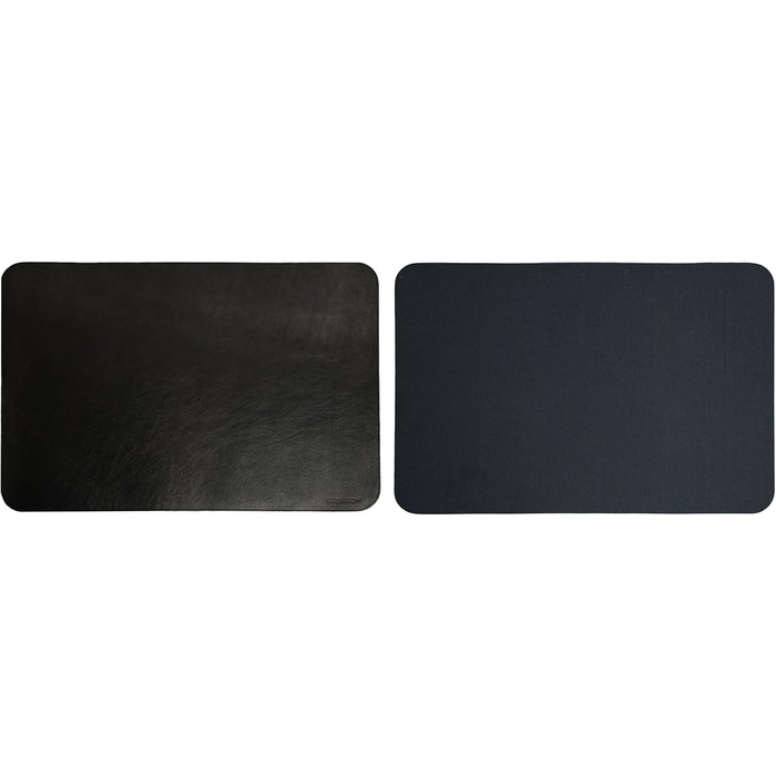 Підкладка на стіл зі шкіри, чорна, 2 шт. (XXL + Mousepad)