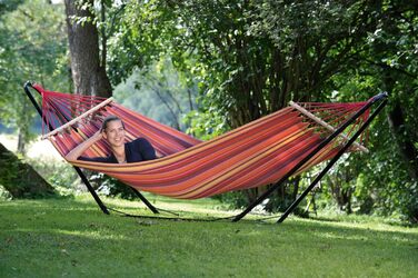 Гамак AMAZONAS Beach Set Vulcano з металевою рамою, 200x100 см, до 100 кг, швидке складання