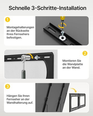 Кріплення для телевізора monTEK Heavy Duty – настінне кріплення для телевізорів 37-140 дюймів, до 136 кг, ультратонкий профіль 32 мм, сумісність з дерев'яними стійками 406/450/600 мм, VESA до 1200x800 мм