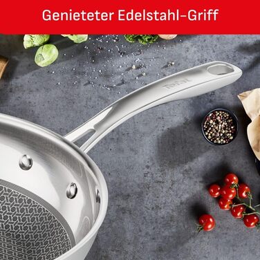 Сковорода Tefal Eternal Mesh 28 см з антипригарним покриттям Mesh, для всіх типів плит, індукційна, 3-шарова