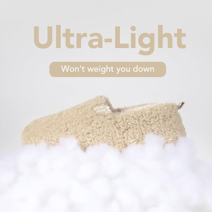 Жіночі домашні тапочки RockDove Puff-Ease з штучного хутра, закритий задок, 38 EU, бежеві