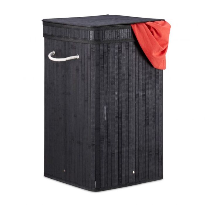 Relaxdays Foldable Laundry Basket Bamboo