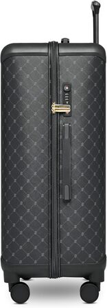 Чемодан Lazarotti Palermo: середній, 49 x 29 x 66 см, гібридний матеріал, TSA-замок, 4 колеса, захист кутів (Чорний)