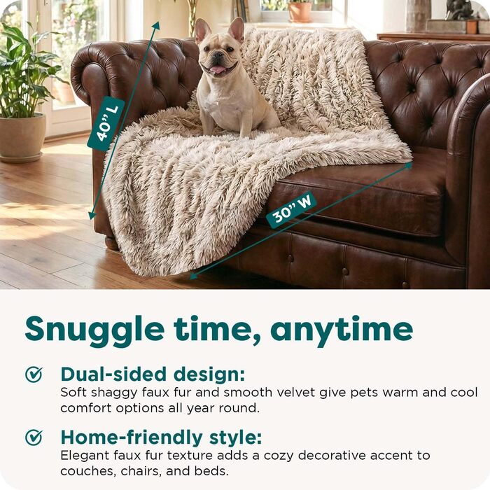 Кішечка Furhaven Polar Fleece - ліжко для котів, намет, миється, розмір Small (102 x 76 x 1 см)