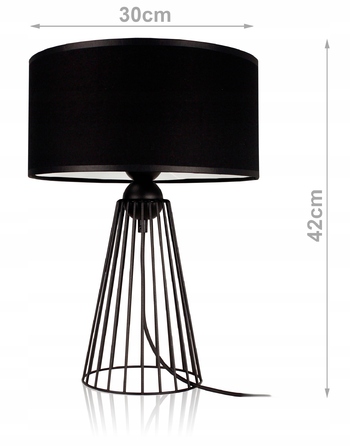 Настільна лампа JasnoCiemno Mona (білий, чорний, сірий), 60 Вт