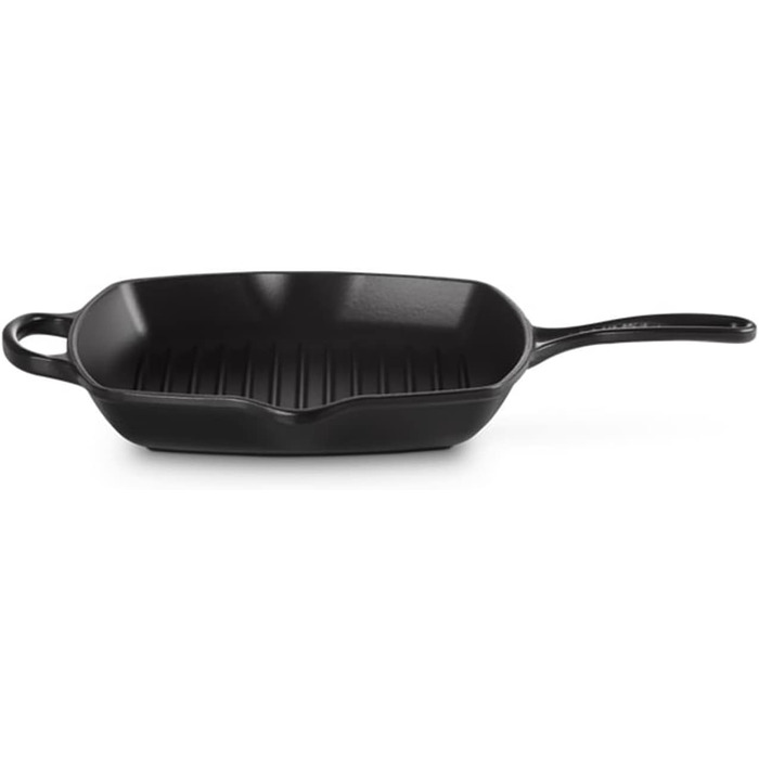 Чавунна гриль-пательня Le Creuset Signature 26 см, квадратна, чорний мат, для всіх типів плит, індукція