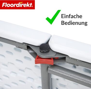 Зручний розкладний садовий стіл Floordirekt Buffettisch для відпочинку на терасі, балконі або кемпінгу - 183x76 см, матеріал: пластик, на 6 осіб