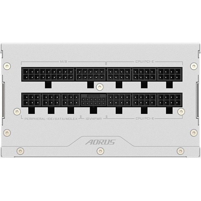 Блок живлення GIGABYTE AORUS Elite P850W Ice 850W, PCIe 5.0, 80 Plus Platinum, повністю модульний, ATX 3.0, білий
