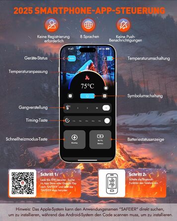 Гріючі шкарпетки для жінок та чоловіків, 5V 6000mAh, керування через додаток, зона нагріву збільшена на 30%, для катання на лижах, активного відпочинку, кемпінгу, походів та мотоциклів, розмір 38-44 EU