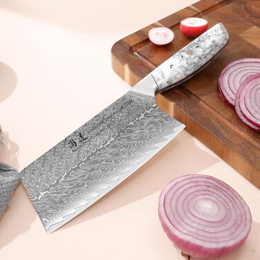Японський ніж SHANGDAO Kiritsuke 20 см з 67 шарів сталі, ніж для м'яса та нарізки, суші-ніж, подарунок для кухні