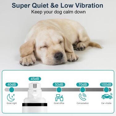 Електричний триммер для собак та котів Aomig Krallenschleifer 6 шт. з LED-дисплеєм та змінними насадками