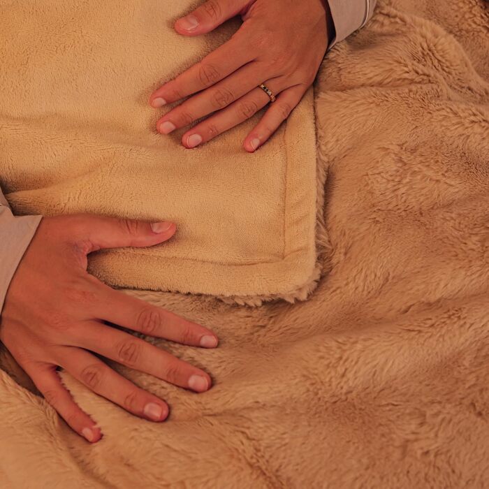 Електрична ковдра Cecotec HeatConfort ThermalBlanket 160x130 см з автоматичним вимкненням та 9 рівнями нагріву. М'яка флісова ковдра Coral