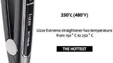 Праска для волосся Lizze Extreme Titan 250°C 220W професійна титанова