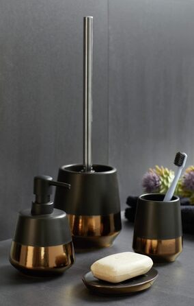 Дозатор для мила WENKO Brandol, керамічний, 450 мл, чорний/мідний