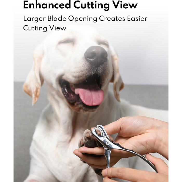 Ножиці для обрізання кігтів собак Homerunpet з мартенситної сталі, професійні ножиці для собак з гострим лезом, неслизькі ручки, ножиці для кігтів собак для великих собак, легко для догляду за кігтями вдома