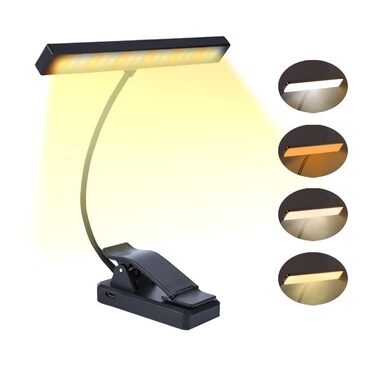 Світлодіодна кліпса-лампа для читання CCHK-18 з USB зарядкою та акумулятором, 18 LED, 4 режими світла, 3 рівні яскравості, складна, для книги, ліжка, офісу, подорожей