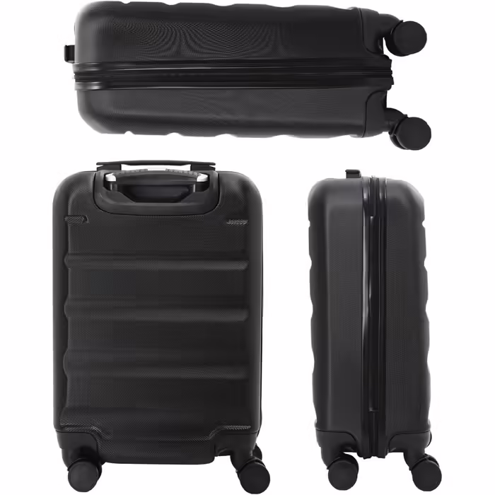 Валіза Aerolite XL 79 см, легка ABS, 4 колеса, чорна, жорсткий корпус, ручна поклажа 55 см
