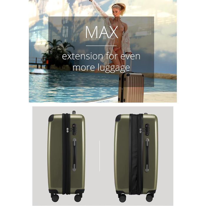 Чемодан Hauptstadtkoffer Alex TSA R2, 65 см, зелений (1 шт.)