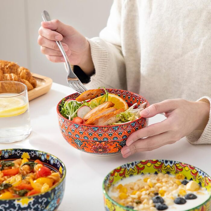 Набір з 6 порцелянових супових тарілок Vancasso (6x840мл) для мюслі, супу, салату, рамену, десерту та інших страв