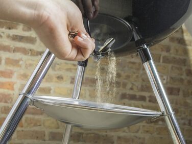 Вугільний гриль Weber Classic Kettle 47 см, порцелянове емалювання, з термометром і колесами, чорний