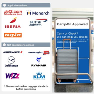 Чемодан British Traveller Mittelgroß: міцний валіза на 8 коліщатках з TSA-замком, 66 x 43.3 x 28.5 см (Сірий/Коричневий)