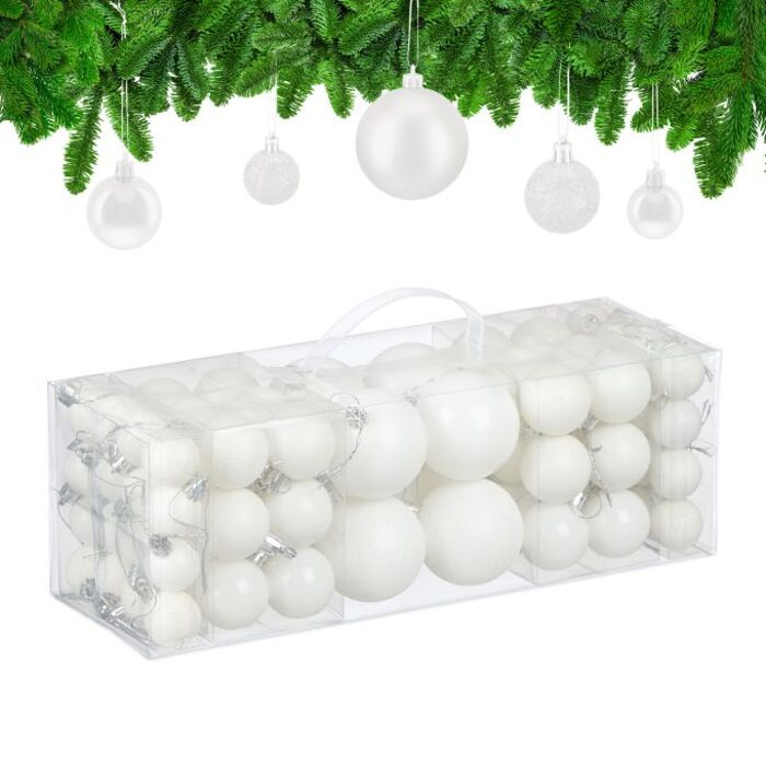 Relaxdays Set of 76 Christmas Baubles