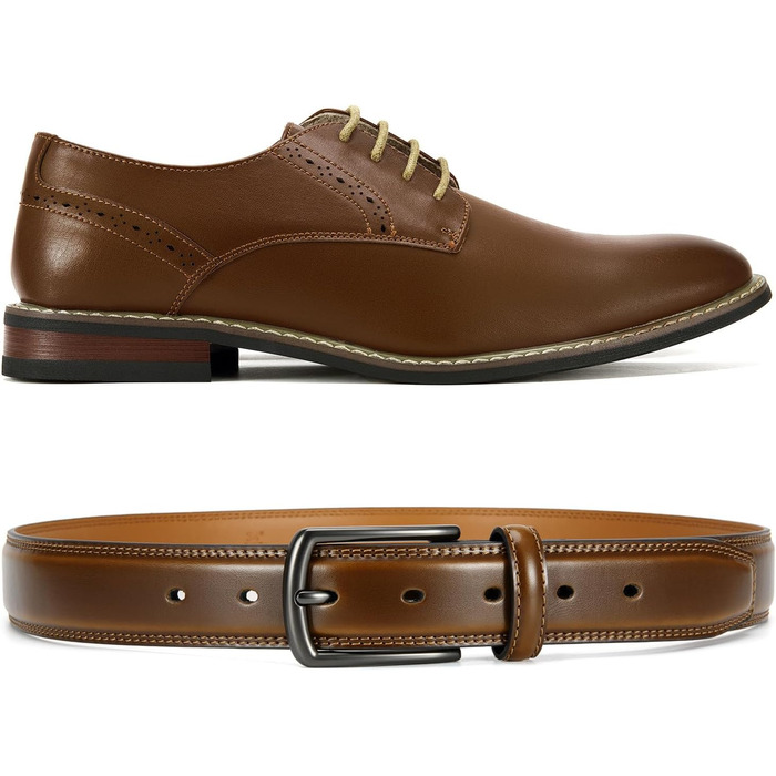 Чоловічий шкіряний ремінь CHAOREN 32 мм для ділового костюма та формального одягу, темно-коричневий, розмір 103 см