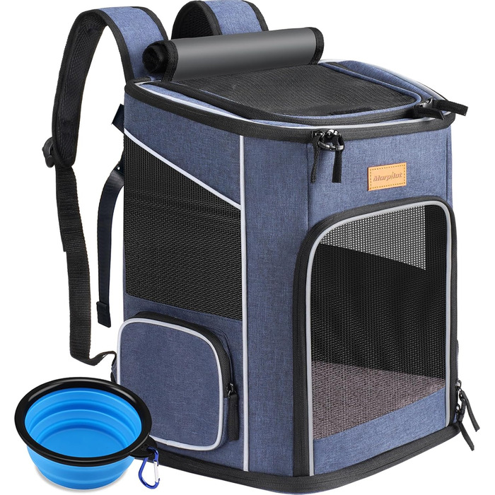 Рюкзак-переноска для котів та маленьких собак Morpilot, 7 кг, Denim Blue, 32x28x42 см