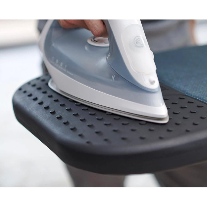 Гладильна дошка Joseph Joseph Glide Plus з регульованими ніжками, інтегрованою підставкою для праски та поглинаючим чохлом, 130 x 38 см, чорно-синя