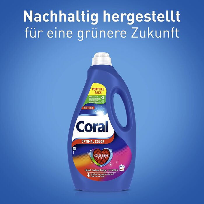 Пральний порошок Coral Farbschutz Color для кольорових речей, 6x23 WL (заряд на 138 прань)