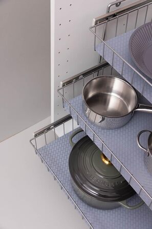 Storage Shop Pull-Out Shelf Basket Combination System for 50cm Wide Cabinet, 3-Tier
