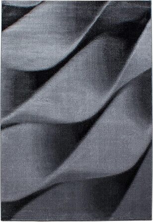 Килим для вітальні HomebyHome 120x170 см прямокутний чорно-сірий з коротким ворсом, дизайн з дерева. Підходить для спальні, їдальні, кухні. М'який, пухнастий, легко миється.