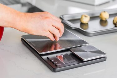 Кухонні ваги KitchenAid Digital з двома платформами, 5000г - 500г, чорний колір, з таймером