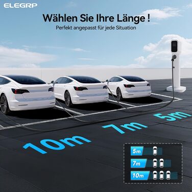 Кабель зарядки для електромобіля Typ 2 (22kW, 32A, 5м) 3-фазний, з сумкою, сумісний з Tesla, VW ID.3/4, e-Golf та іншими EV