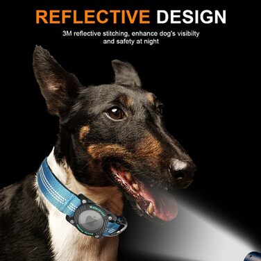 Нашийник для собак з AirTag, водонепроникний чохол, GPS трекер, сумісний з Apple AirTag, синій, розмір S (27-34.5 см)