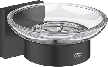 Милотримач GROHE Start Cube, чорний матовий, на клейкій основі, без свердління (до 5 кг), з кріпленням, прихований монтаж, з шурупами та дюбелями (клей окремо)